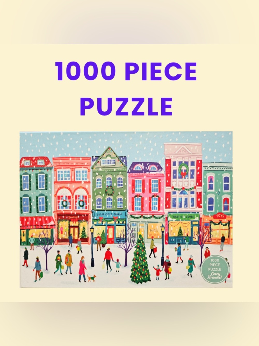 Holiday Village 1000-Piece Jigsaw Puzzle - Colorful Winter Street